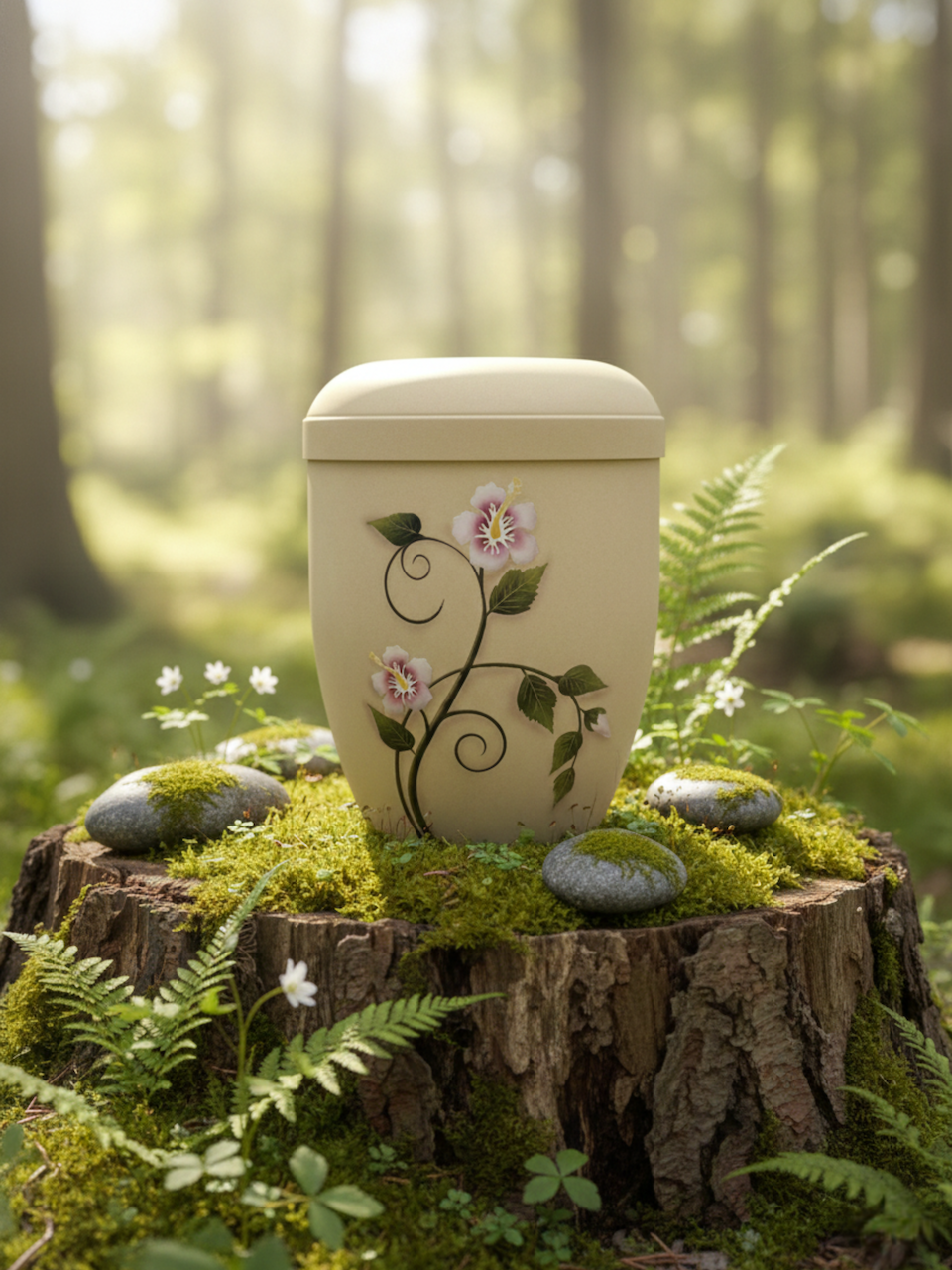 Biologisch Afbreekbare Urn Hibiscus